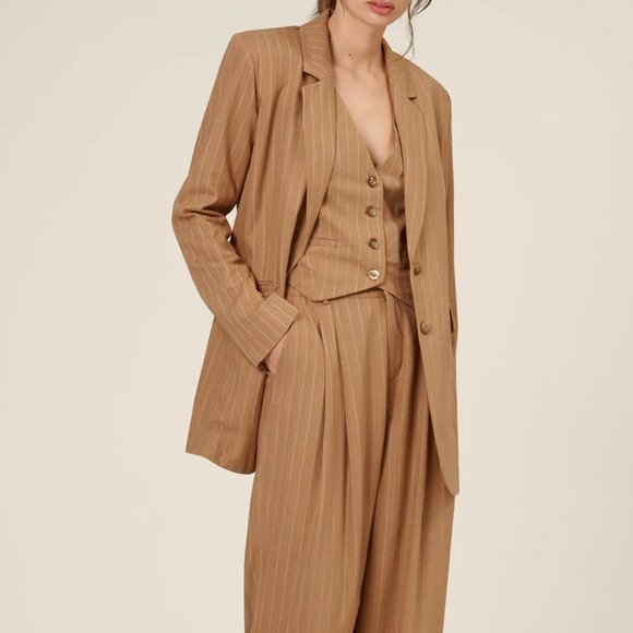 Nicholas Charlee Trouser Linen Pants Sz8 - Picture 2 of 7